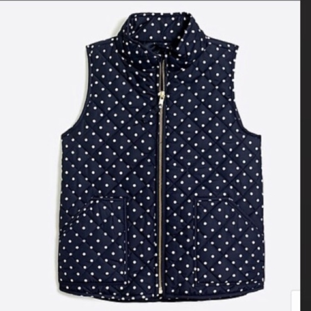 J. Crew Crewcuts Navy White Polka Dot Vest